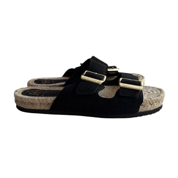 Haute Hippie Nikki Womens Slides Size 10 Black Leather Sandals - Picture 2 of 6